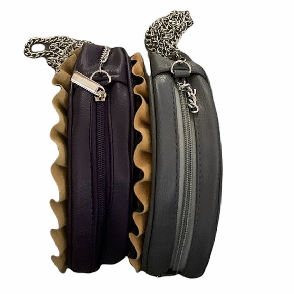 Pair of Small Round 3D Flower Purses Chain Strap - Picture 4 of 11